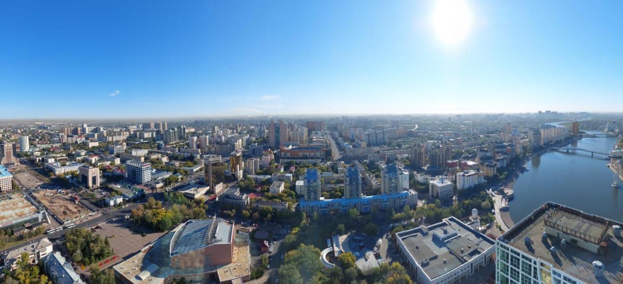 Апартаменты На Набережной С Панорамным Видом На 39 Этаже Astana Zewnętrze zdjęcie